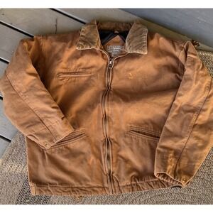 Vtg Colorado Timberline XL Brown Duck Canvas Work Jacket Chore Coat Detroit